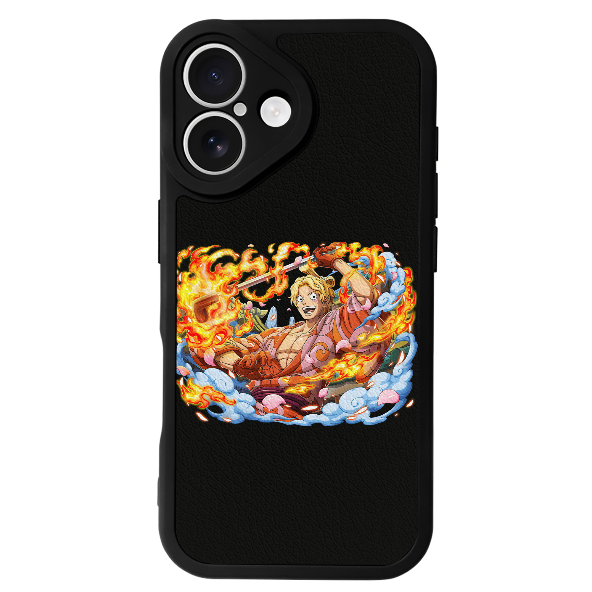 （画像用） ワンピース サンジ ONE PIECE Sanji 【iPhone 16シリーズ対応】シリコンスマホケース（レザー調） 材質：シリコン